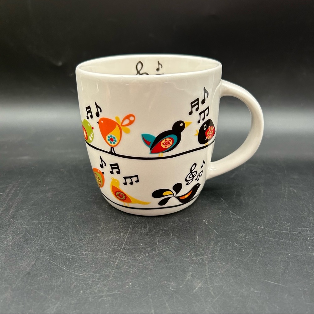 Valentina Vibrant Bird and Music Mug